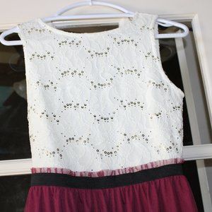 Juniors' Speechless Sequin and Lace and Chiffon Dress